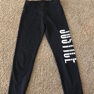 Black spandex Justice leggings size 10 for girls